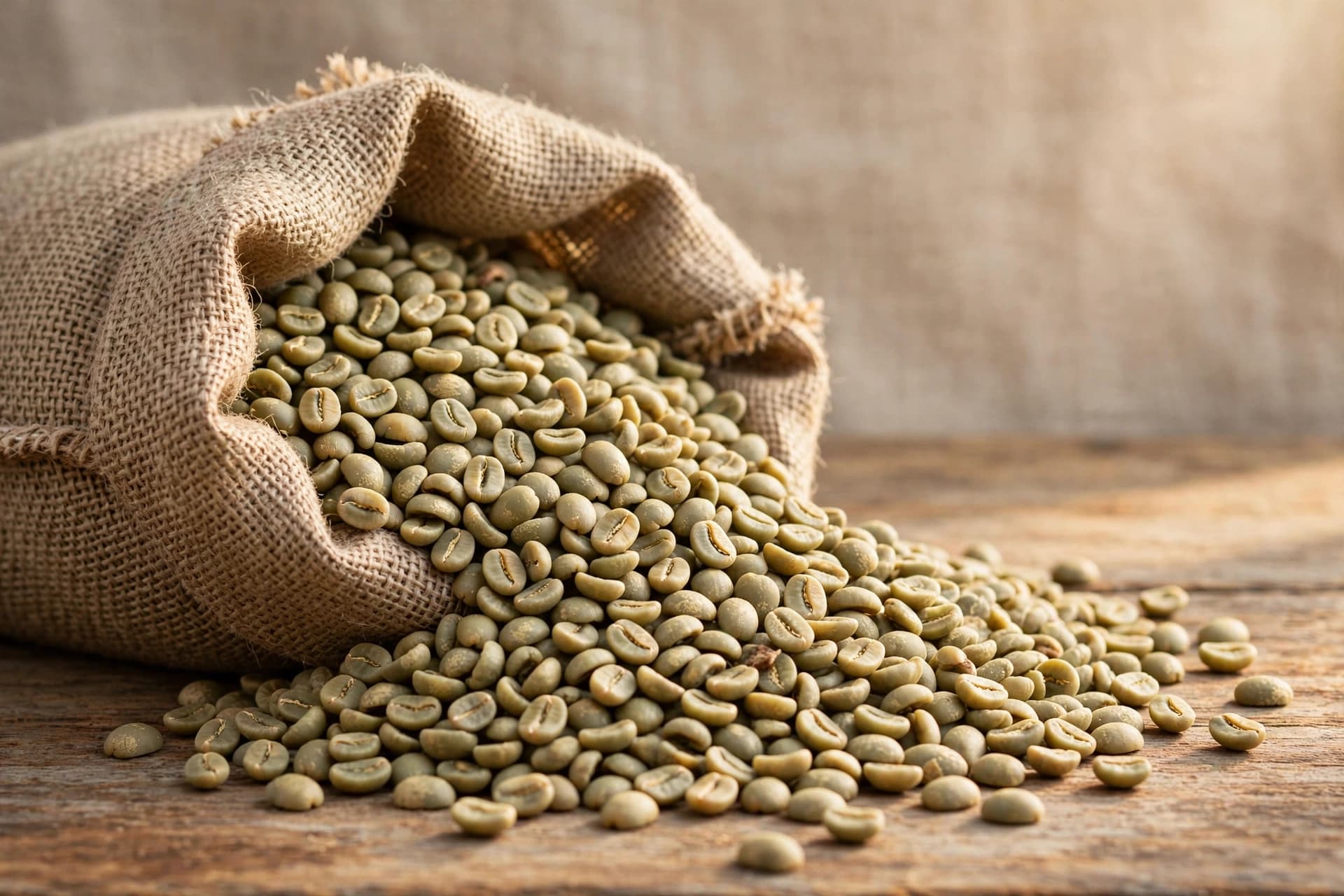 Wholesale coffee packaging and export sacks arranged on warehouse pallets