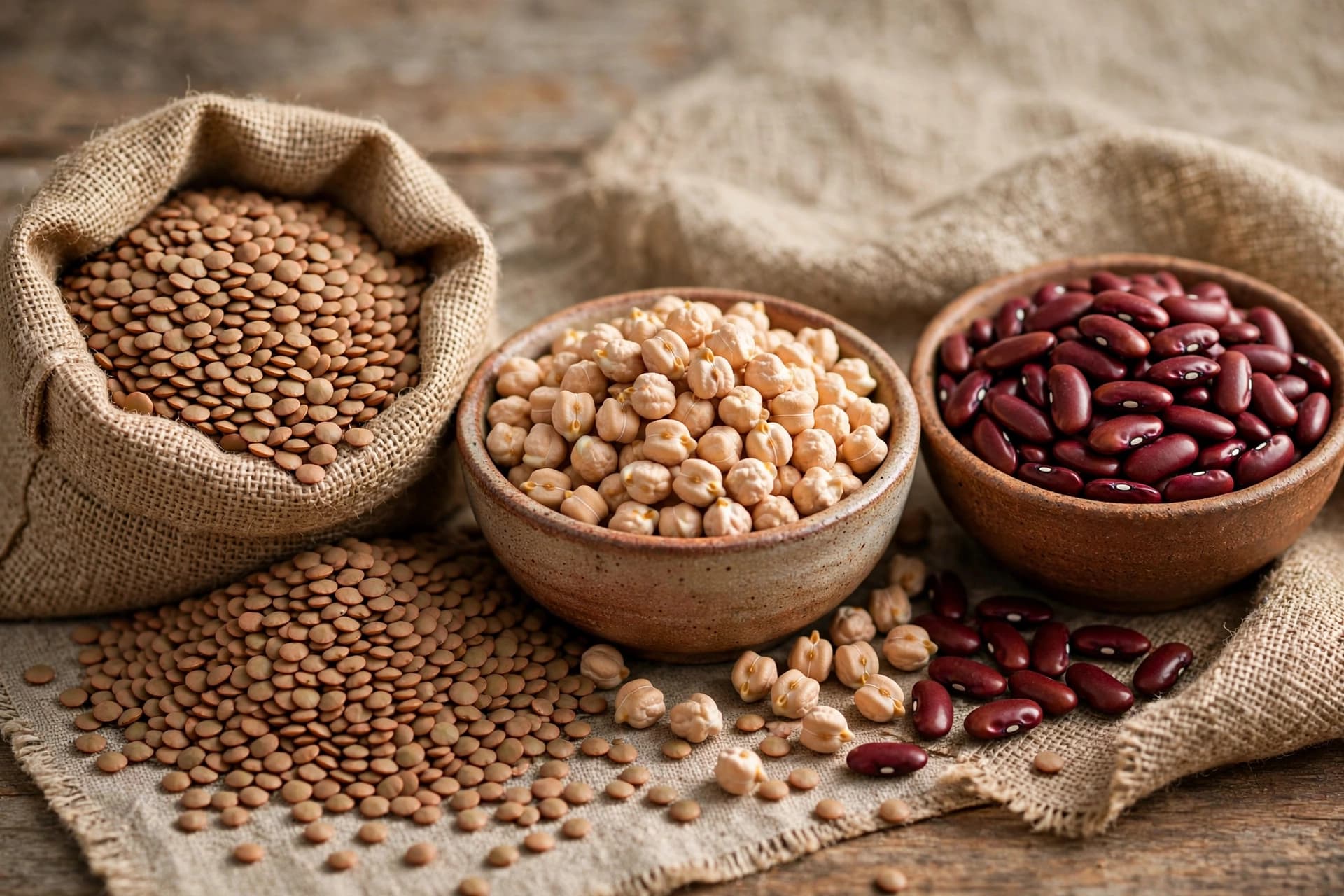 Palletized wholesale packets of pulses and legumes ready for distribution